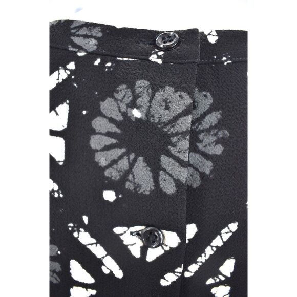 Madewell Industry Button-Back Short Sleeve Batik Grid Top Black & White Size XXS - Picture 6 of 11